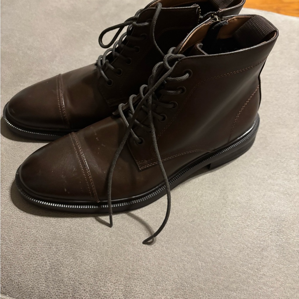 H&M Dark Brown Lace-Up Boots